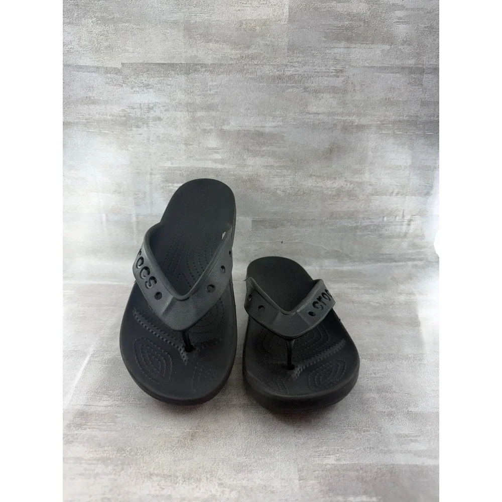 Crocs Athens Flip Flops Black Unisex Mens 6 Womens 8 Comfort Sandals 208192